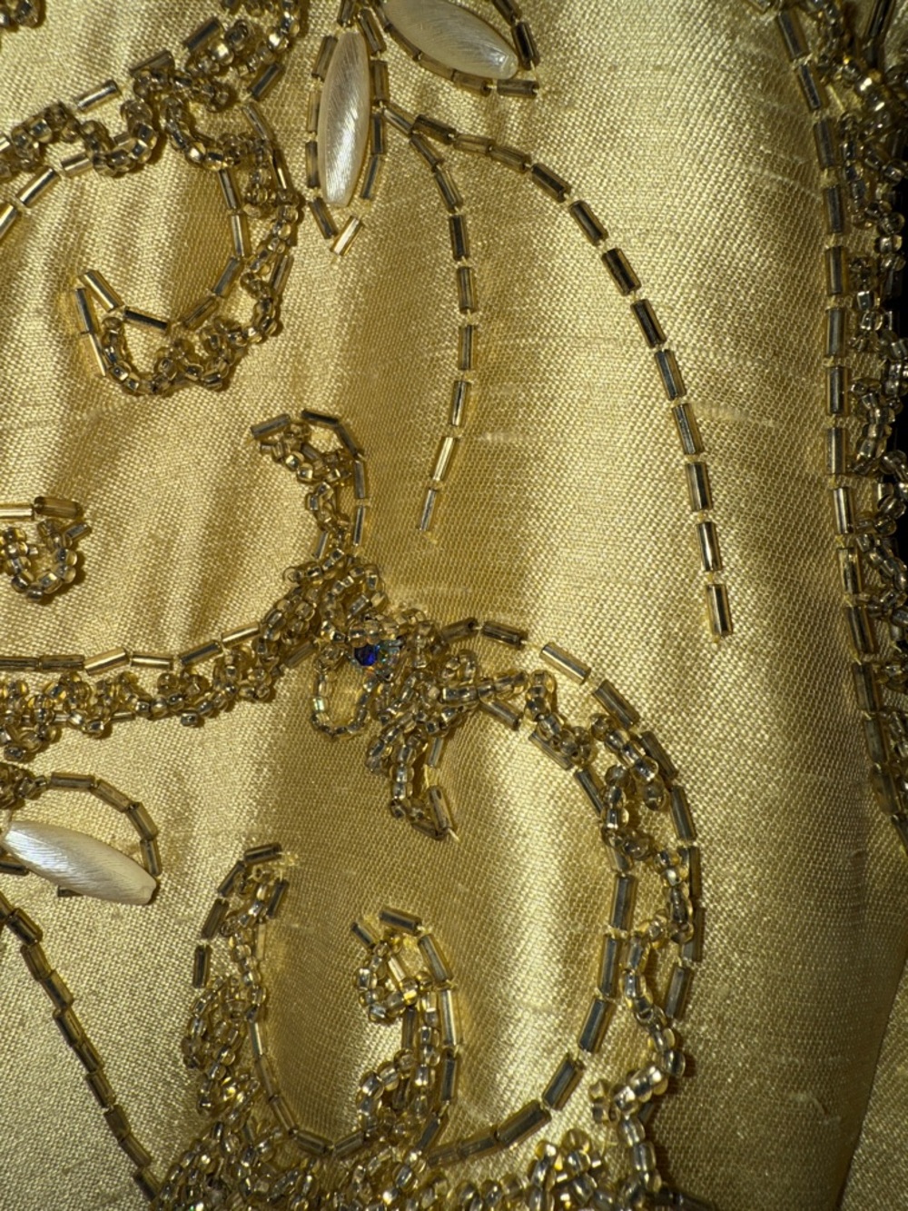 Gold Beaded Evening Dress - Picture 15 of 17